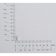 Sterling Silver Cast Crimp End Cap with Ring 1.2mm ID - Pack of 12 - Otto Frei