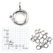 Sterling Silver Closed Top Ring Spring Rings - Pack of 12 - Otto Frei