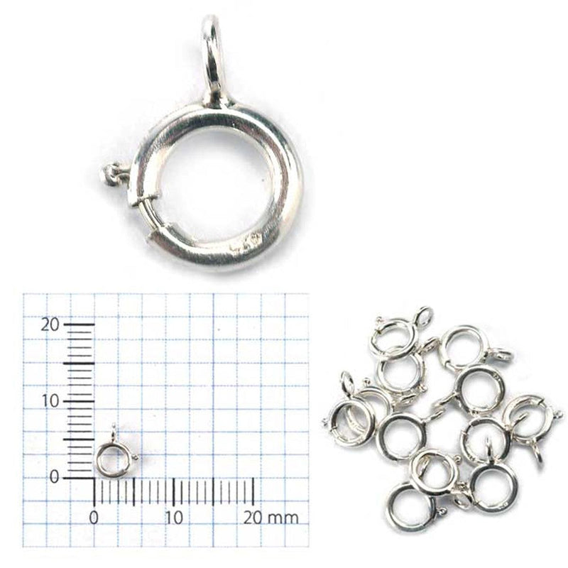 Sterling Silver Closed Top Ring Spring Rings - Pack of 12 - Otto Frei