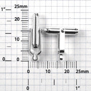 Sterling Silver Cuff Link Torpedo Back Only-One Pair - Otto Frei