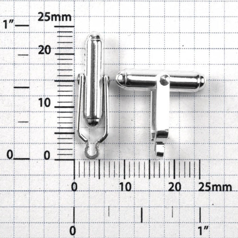 Sterling Silver Cuff Link Torpedo Back Only-One Pair - Otto Frei