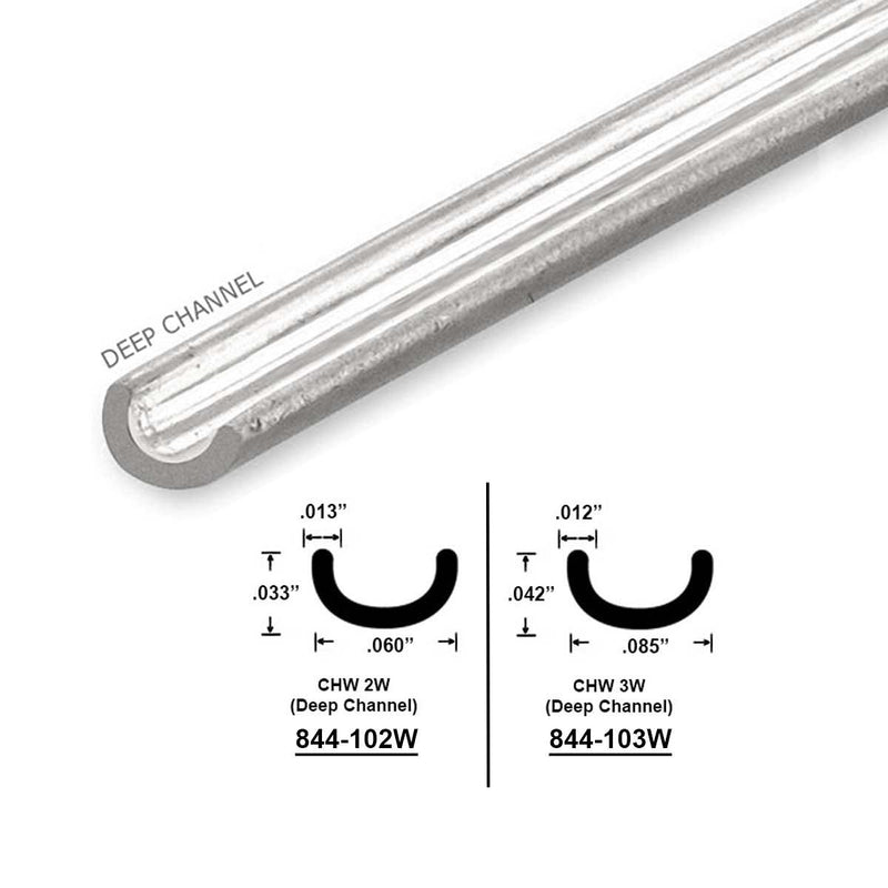 Sterling Silver Deep Channel Plain Wire 12" Lengths - Otto Frei