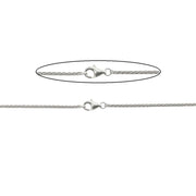 Sterling Silver Finished Wheat Chain 1.45mm with Lobster Claw Clasp - 18" Lengths - Otto Frei
