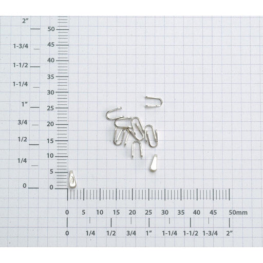 Sterling Silver Flat Chain End Caps - Packs of 12 - Otto Frei