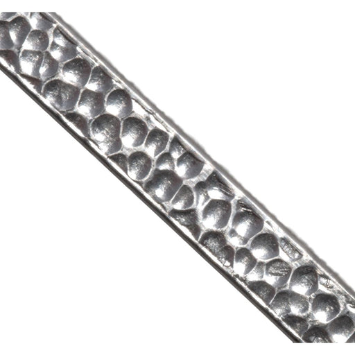 Sterling Silver Hammered Wire 4.0mm x 1.5mm 12" Lengths - Otto Frei