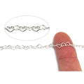 Chaîne en argent massif à maillons cœur de 4,5 mm – lot de 5 pi (60 po)