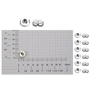 Sterling Silver Heavyweight 7mm Friction Earring Backs - Pack of 12 - Otto Frei
