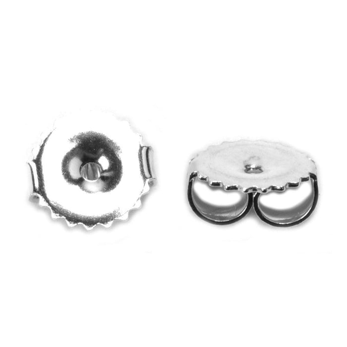 Sterling Silver Heavyweight 7mm Friction Earring Backs - Pack of 12 - Otto Frei
