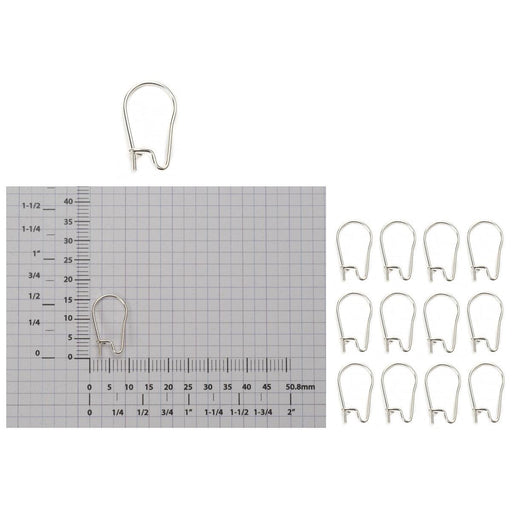 Sterling Silver Kidney Wire 0.51mm diameter - Pack of 12 - Otto Frei