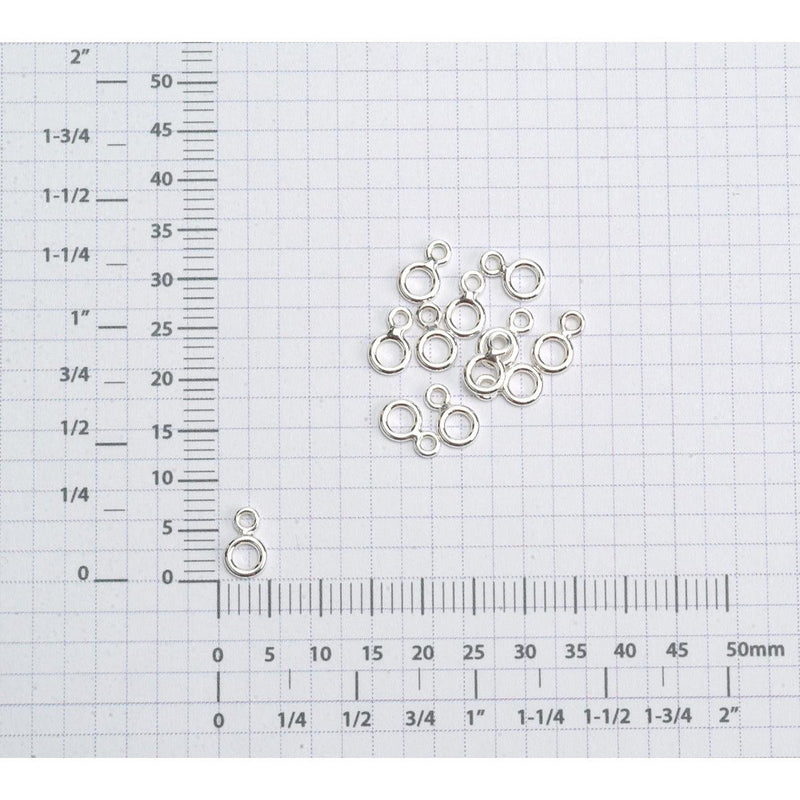 Sterling Silver Large Attach Rings - Pack of 12 - Otto Frei