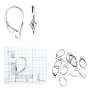 Sterling Silver Lever Backs Fleur-De-Lis with Ring - Pack of 12 - Otto Frei