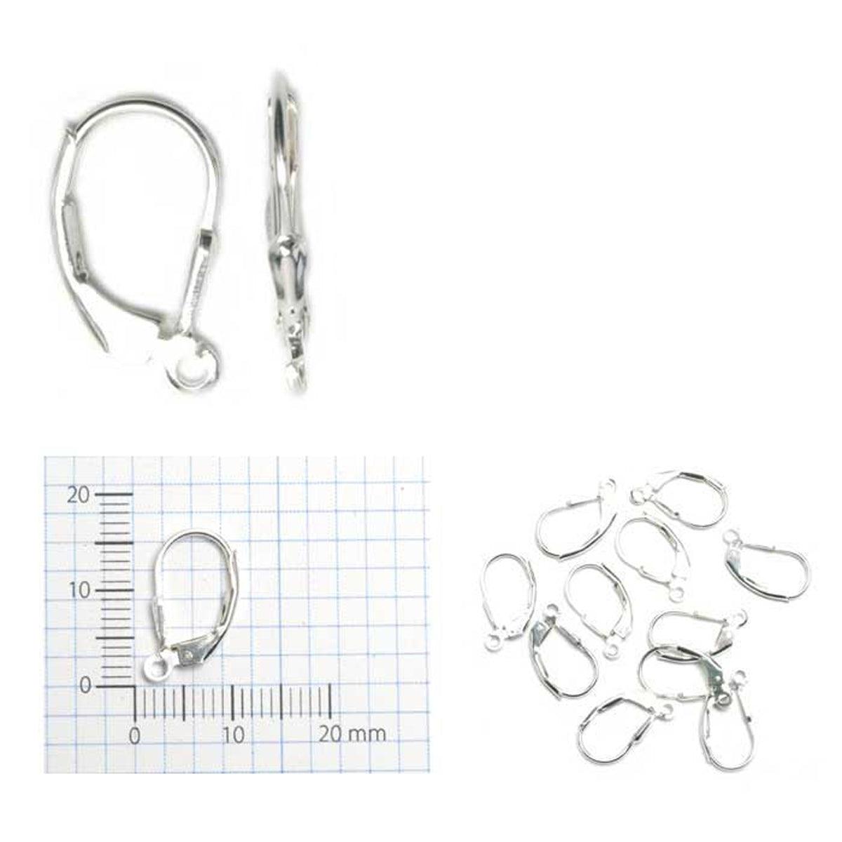Sterling Silver Tear Drop Lever Back Findings | Pack of 12 — Otto Frei