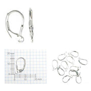 Sterling Silver Lever Backs Tear Drop with Ring - Pack of 12 - Otto Frei