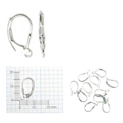Sterling Silver Lever Backs Tear Drop with Ring - Pack of 12 - Otto Frei