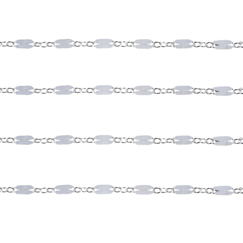 Sterling Silver Long & Short Chain 2.4mm- 5 Ft. (60 Inch) Pack - Otto Frei