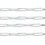 Sterling Silver Long Cable Flat Chain 2.1mm-5 Ft. (60 Inch) Pack - Otto Frei