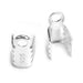 Sterling Silver Open Crimp Endcap with Ring-Pack of 12 - Otto Frei