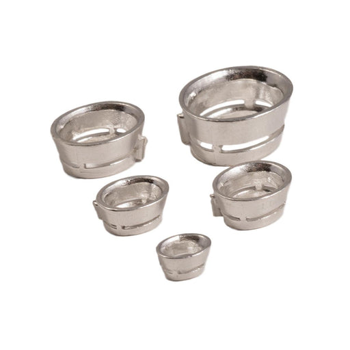 Sterling Silver Oval Airline Bezel Setting - Otto Frei