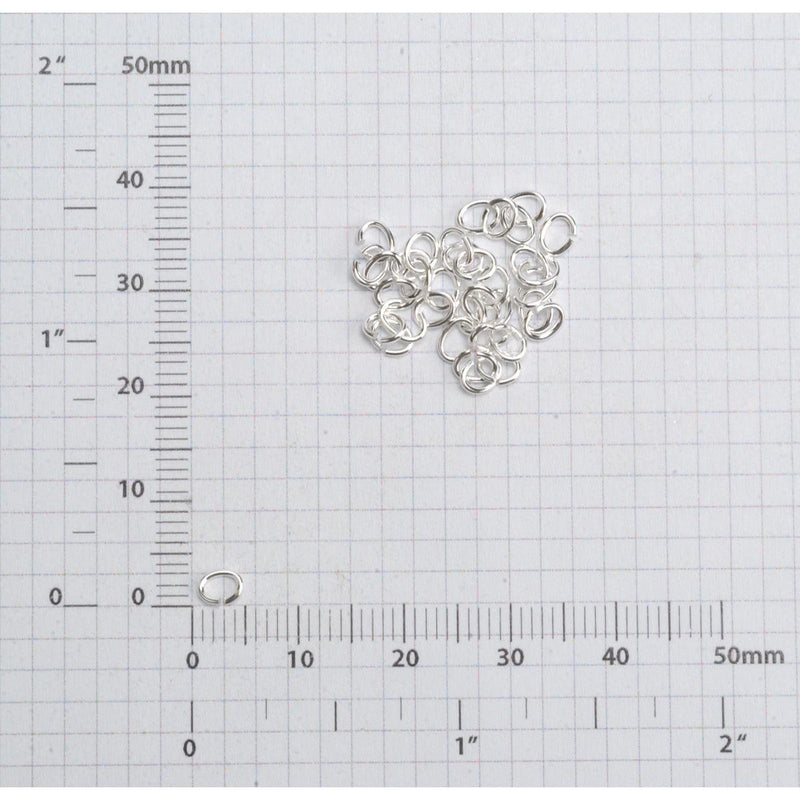 Sterling Silver Oval Jump Rings - Otto Frei