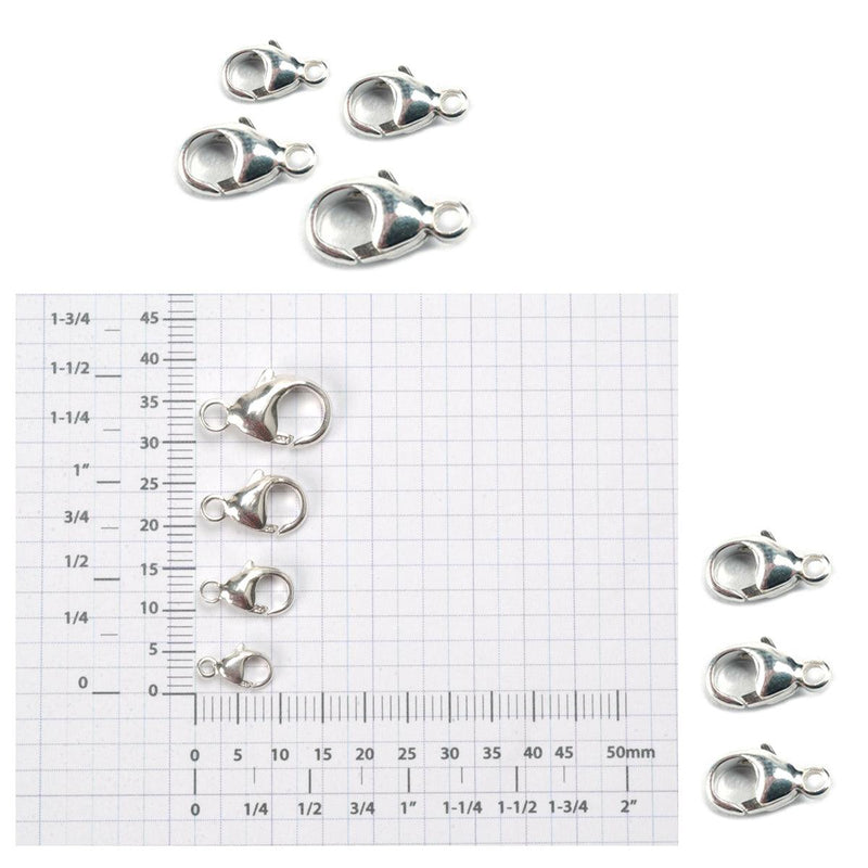 Sterling Silver Oval Lobster Claws - Packs of 3 - Otto Frei