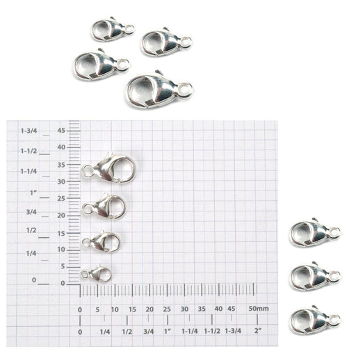 Sterling Silver Oval Lobster Claws - Packs of 3 - Otto Frei