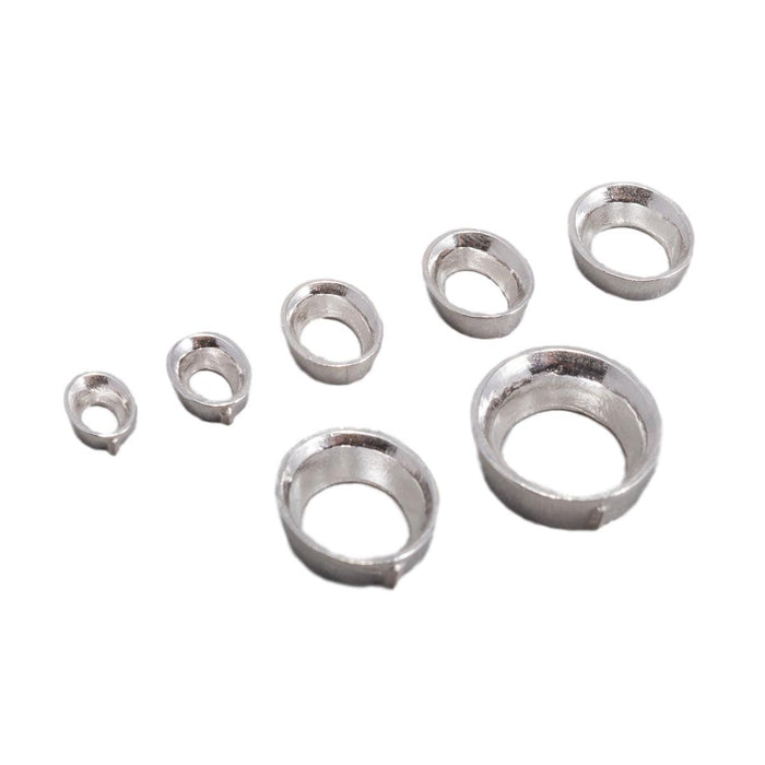 Sterling Silver Oval Tapered Bezels - Otto Frei