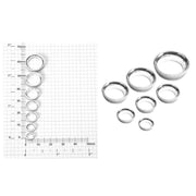 Sterling Silver Oval Tapered Bezels - Otto Frei