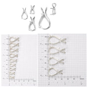 Sterling Silver Pear 4-Prong Pendants - Otto Frei