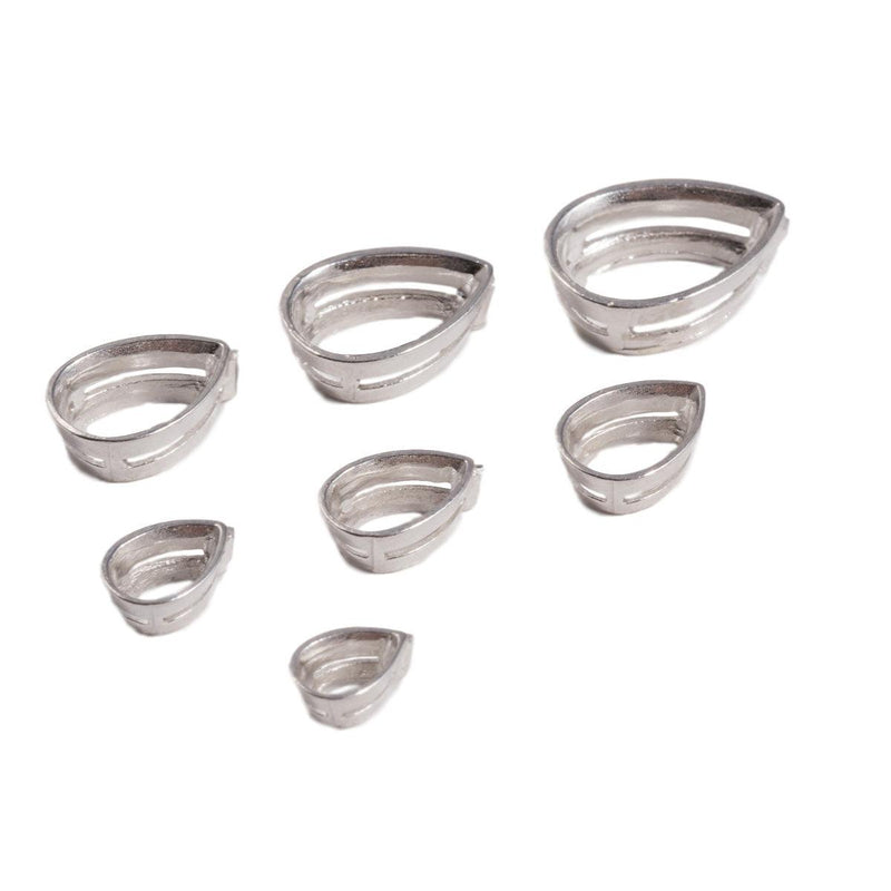 Sterling Silver Pear Airline Bezel Setting - Otto Frei