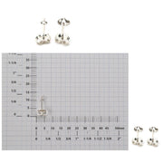 Sterling Silver Pearl & Stone Post & Extra Heavy Nut - Pack of 2 - Otto Frei