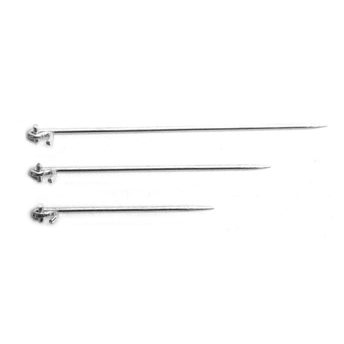 Sterling Silver Pinstems with Rivet - Packs of 3 - Otto Frei