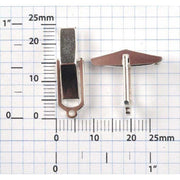 Sterling Silver Plain Cuff Link-Back Only - One Pair - Otto Frei