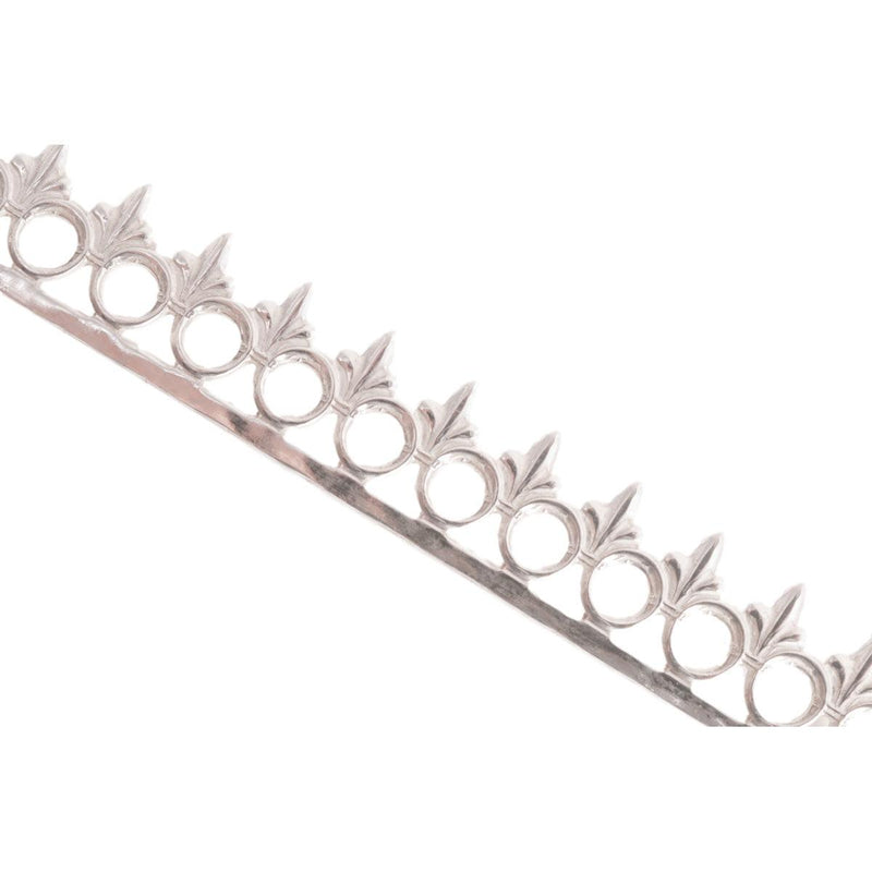 Sterling Silver Ring and Fleur Gallery Wire 9.0mm x 1.0mm 12" Lengths - Otto Frei