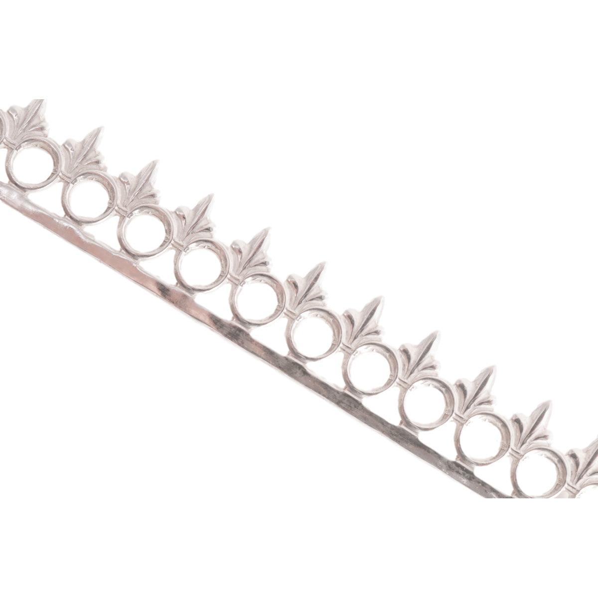 Sterling Silver Ring Fleur Gallery Wire 9mm x 1mm – 12