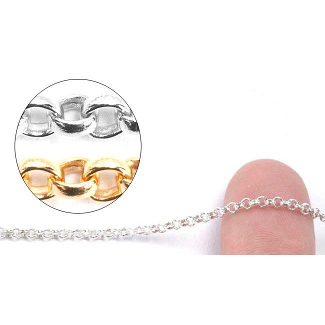 Sterling Silver Rolo Chain 2.0mm - 5 Ft. (60 Inch) Pack - Otto Frei