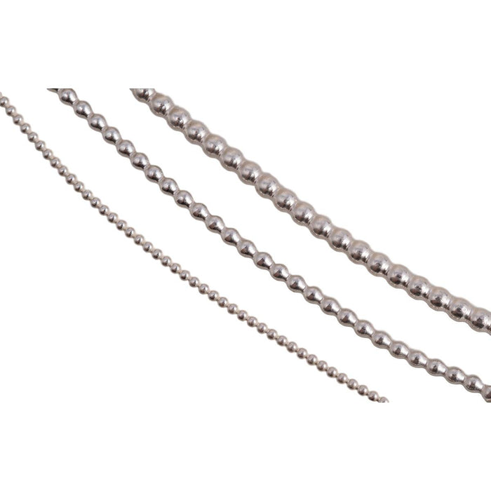 Sterling Silver Round Bead Wire-1mm, 1.5mm & 2mm Diameters-12" Lengths - Otto Frei