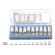 Sterling Silver Round Click & Lock Jump Ring Assortment-Heavyweight-120 Pieces - Otto Frei