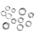 Anellini a tondo apribili con chiusura a scatto in argento sterling - confezioni da 36 o 12 - 2.3mm (24 GA)