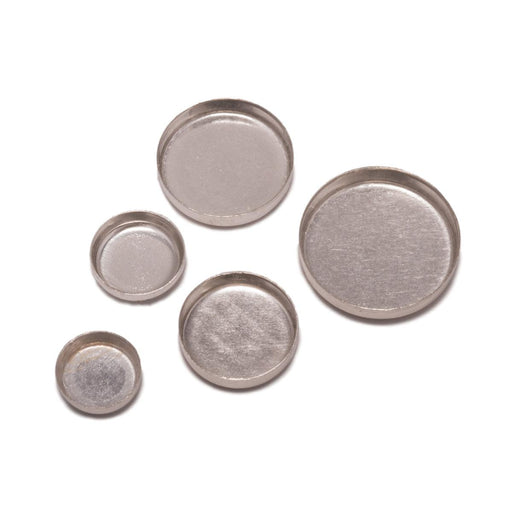 Sterling Silver Round Plain Bezel Cups 3mm to 18mm - Otto Frei