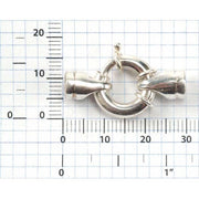 Sterling Silver Round Spring Ring with End Caps - Otto Frei