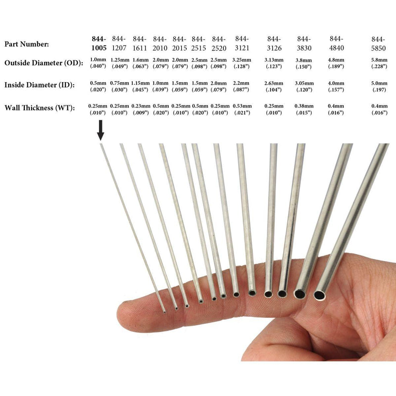 Sterling Silver Round Tubing - Sold In 3" Lengths - Otto Frei