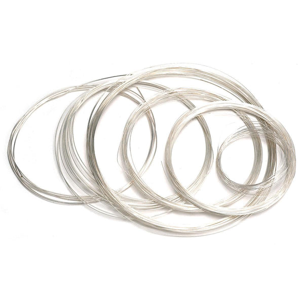 Wire, sterling silver, dead-soft, round, 32 gauge. Sold per 1/4 ounce  spool, approximately 76 feet. - Fire Mountain Gems and Beads