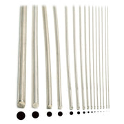 Sterling Silver Round Wire - Half Hard - Sold in 12" Lengths - Otto Frei