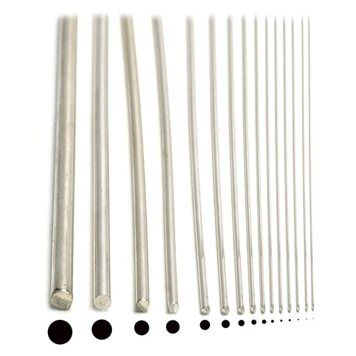 Sterling Silver Round Wire - Half Hard - Sold in 12" Lengths - Otto Frei