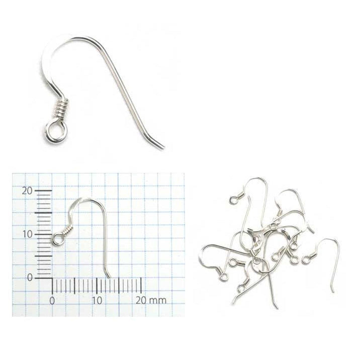 Sterling Silver Shepherd Hook Coil Only - Pack of 12 - Otto Frei