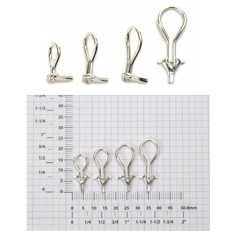 Sterling Silver Standard Omega Ear Clips - Otto Frei