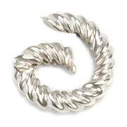 Sterling Silver Thick Twist Infinity  Circle Clasps - Otto Frei