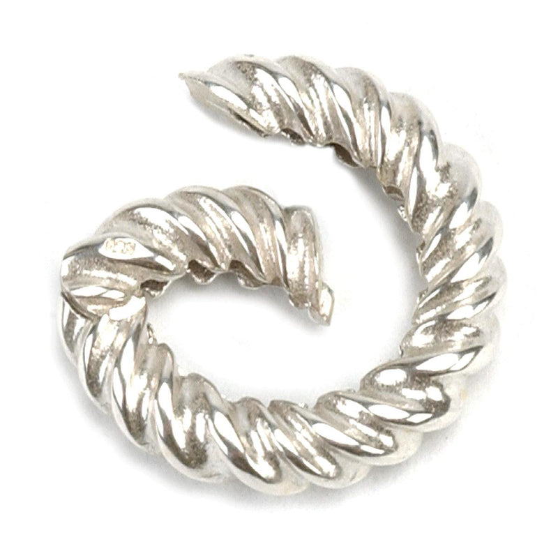 Sterling Silver Thick Twist Infinity  Circle Clasps - Otto Frei