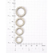 Sterling Silver Thick Twist Infinity  Circle Clasps - Otto Frei