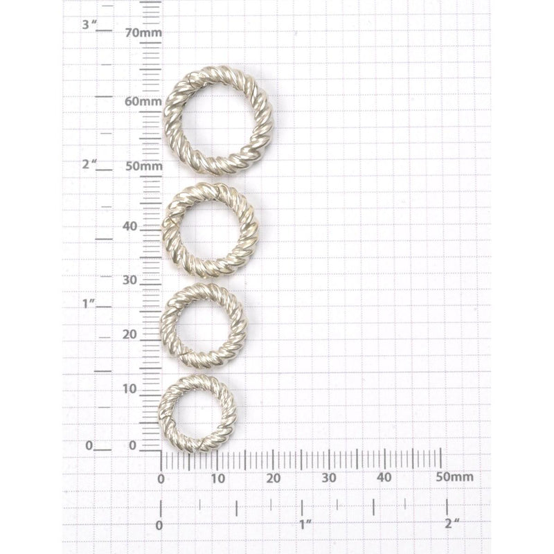 Sterling Silver Thick Twist Infinity  Circle Clasps - Otto Frei